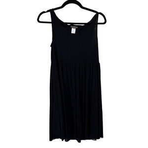 Tommy Bahama Women Sleeveless Empire Waist Mesh Dress Black M